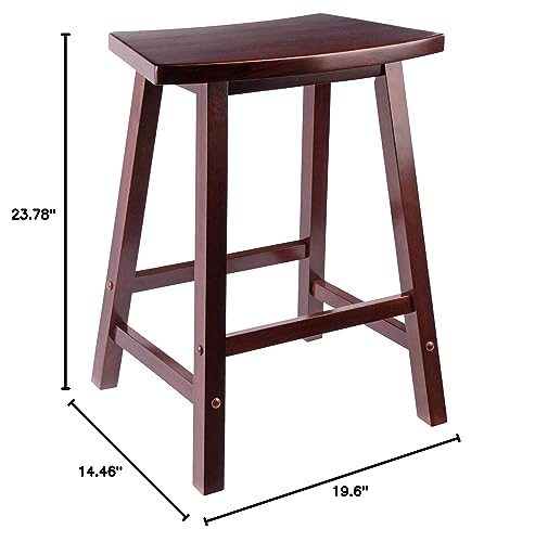 Ergode Wood Ivy Bar Stool - Farmhouse Charm, Weathered Finish, Stable & Comfortable, 220lbs Capacity, Versatile Stand/Side Piece, Rustic Gray (94824-VV)