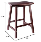 Ergode Wood Ivy Bar Stool - Farmhouse Charm, Weathered Finish, Stable & Comfortable, 220lbs Capacity, Versatile Stand/Side Piece, Rustic Gray (94824-VV)