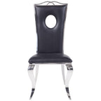 Acme Furniture Cyrene Side Chair (Set of 2) in PU and Stainless Steel