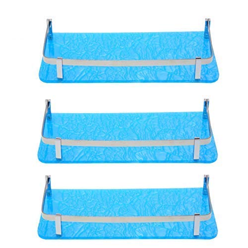 STIMULUS Acrylic Stylish Bathroom Shelf with ss Patti Size6x12 ColourBlue (Set of 3 pcs)