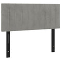vidaXL Headboard Light Gray 39.4"x2"x30.7"/34.6" Velvet