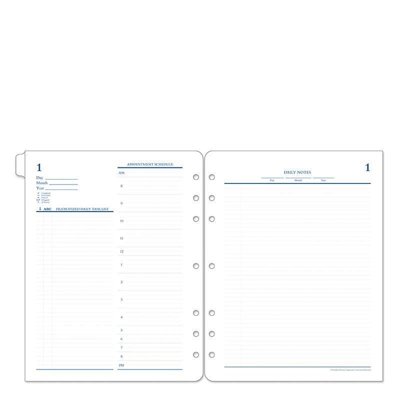 Franklincovey - Undated Two Pages Per Day Month Pack (Monarch)