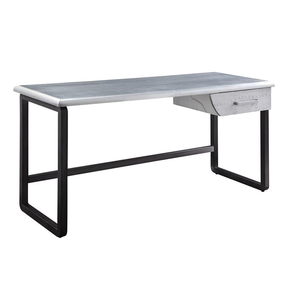 Acme Brancaster Metal Desk in Aluminum