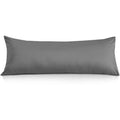Body Pillowcase 20 X 54 Body Pillow Cover Dark Grey Zipper Closer Set Of 1 Body Pillow Case Premium- 600 Thread Count Hotel Qual