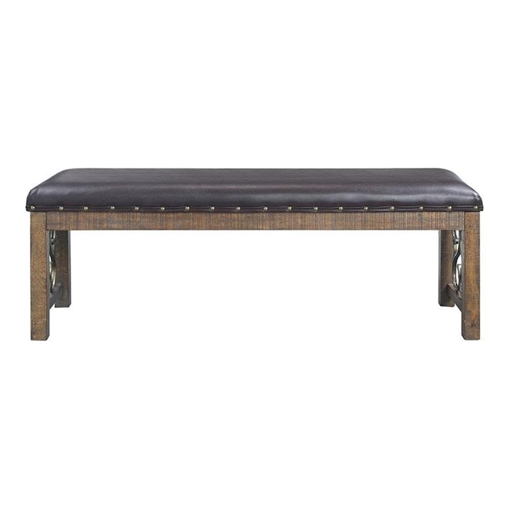 Acme Raphaela Bench in Black and Weathered Cherry