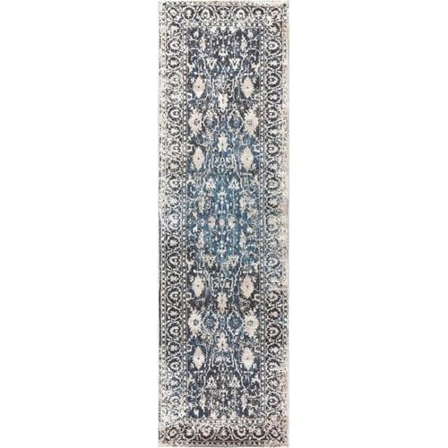 Alora Decor Swagger 2'3" X 7'7" Distress Taupe/Blue/Medium Blue/Dk Blue Rug