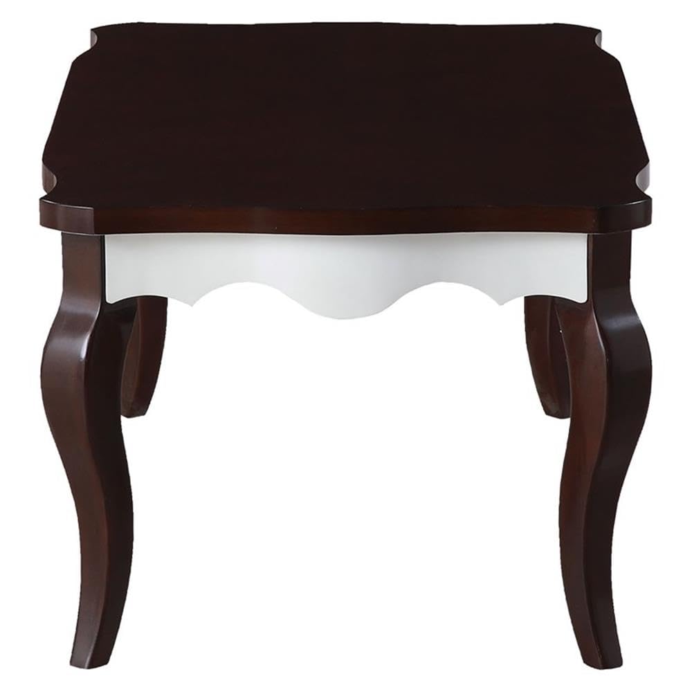 Acme Furniture Mathias Rectangular Wood Coffee Table in Walnut/White