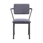 Acme Cargo Metal Frame Upholstered Chair in Gray and Gunmetal