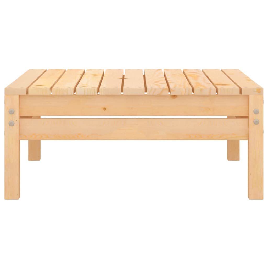 vidaXL Solid Pinewood Patio Footstool - Outdoor/Indoor Footrest in Scandinavian Style for Living Room, Lounge or Garden