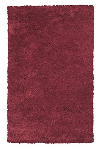 HomeRoots Polyester 3'x5' Red Indoor Shag Rug