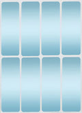Royal Green Metallic Labels Sticker Rectangular 3X1 Inch (75Mm X 25Mm) Gift Box Stickers In Light Blue - 40 Pack