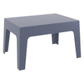 Compamia Box Resin Patio Coffee Table in Dark Gray