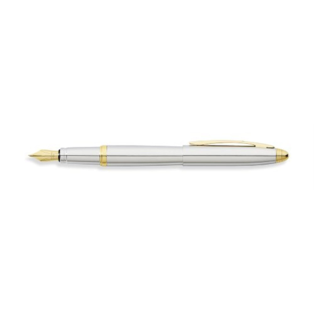 Franklin Covey Lexington Chrome W/Gold Tone Medium Nib Fountain Pen