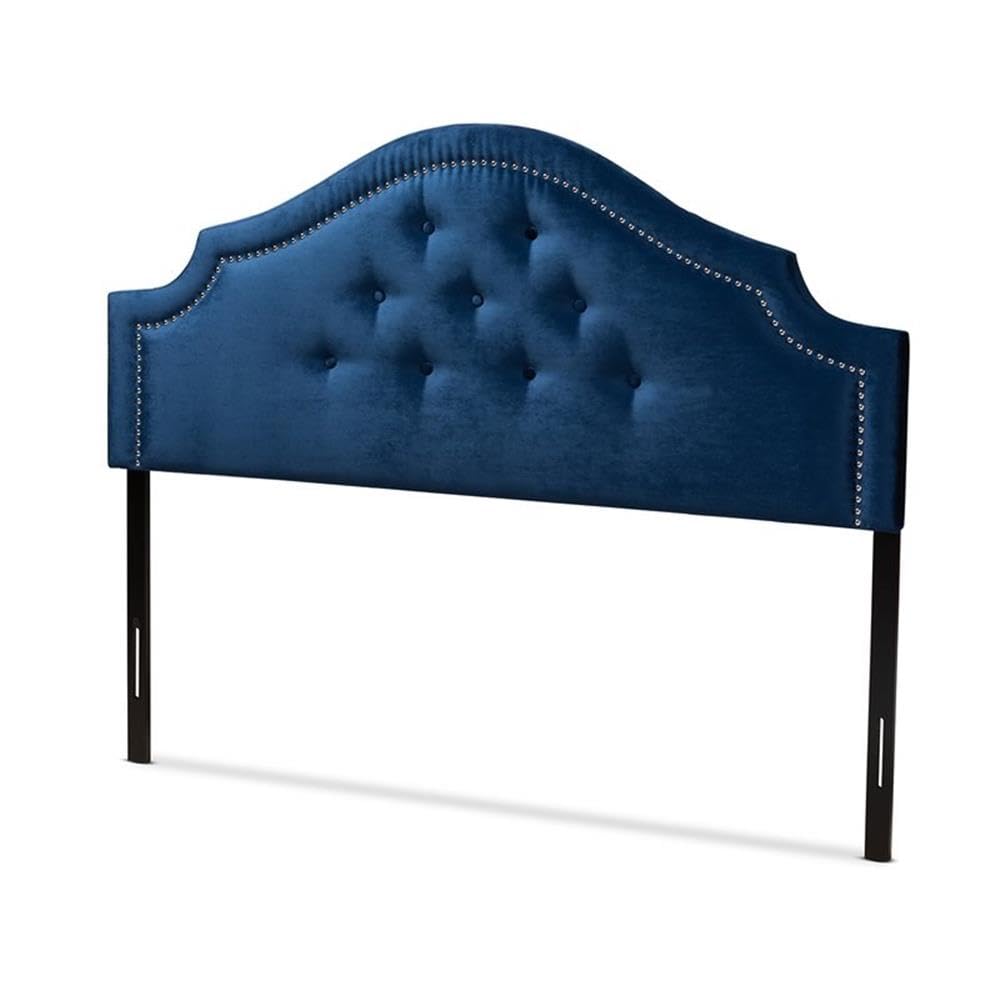 Baxton Studio Cora Velvet Upholstered Queen Headboard - Thumbnail 3