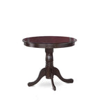 East West Furniture ANPF5-CAP-C 5 Piece Dining Set Includes a Round Kitchen Table with Pedestal and 4 Linen Fabric Upholstered Dining Chairs, 36x36 Inch, Cappuccino