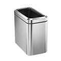 simplehuman 25 Liter / 6.6 Gallon Slim Open Top Small Trash Can, Commercial Grade Heavy Gauge Office Trash Can, Brushed Stainles