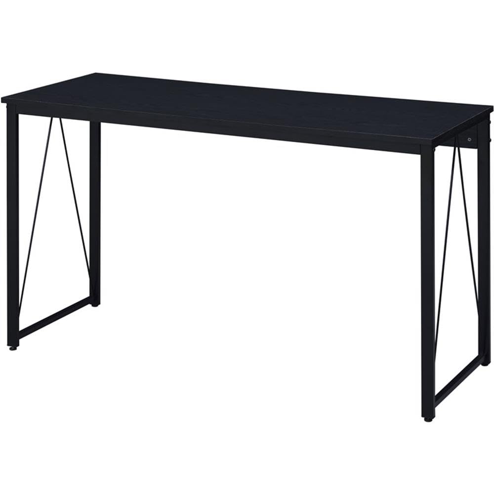 Acme Zaidin Wooden Rectangle Top Writing Desk with Metal Sled Base in Black