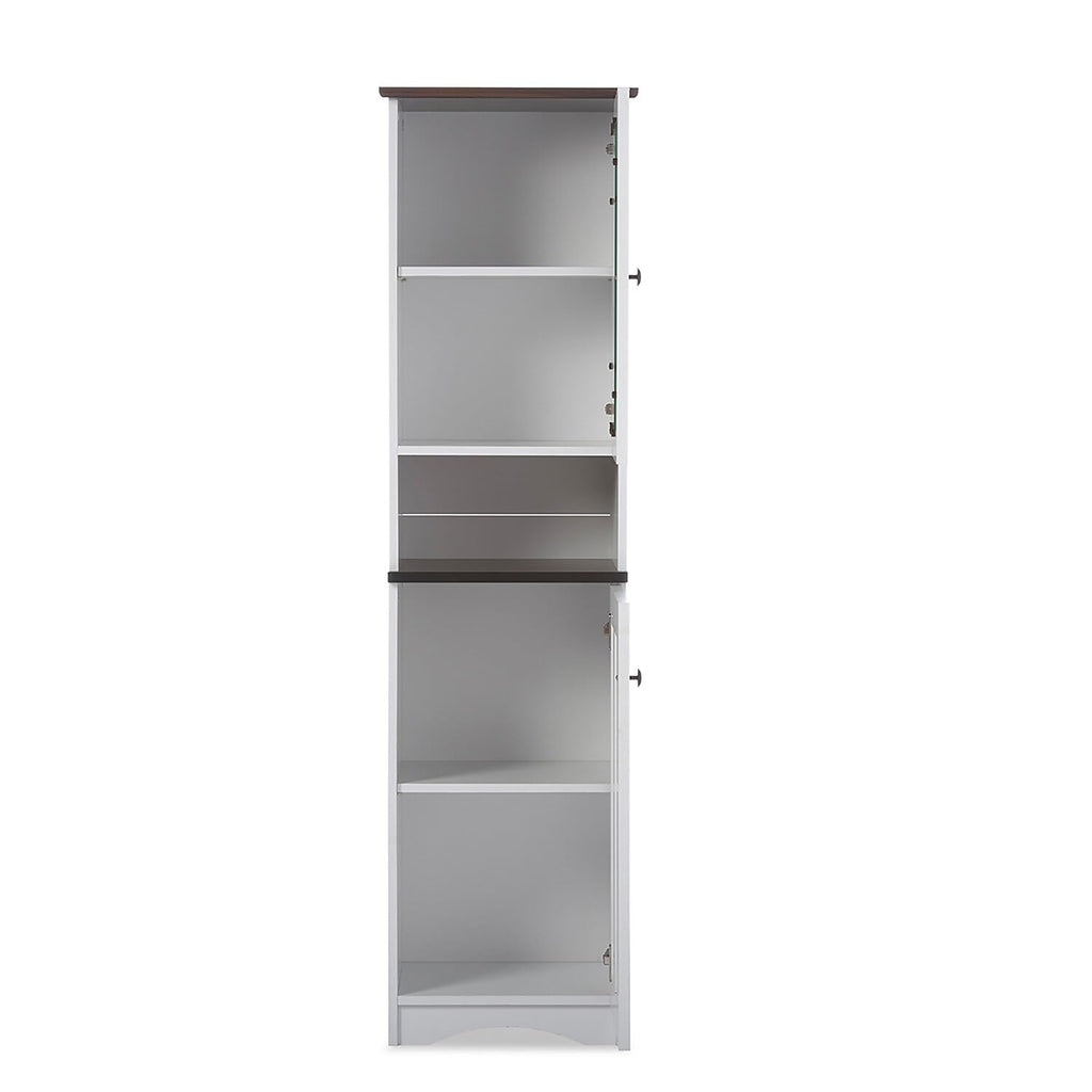 Baxton Studio Dr 883300-White/Wenge Cabinet, White/Dark Brown