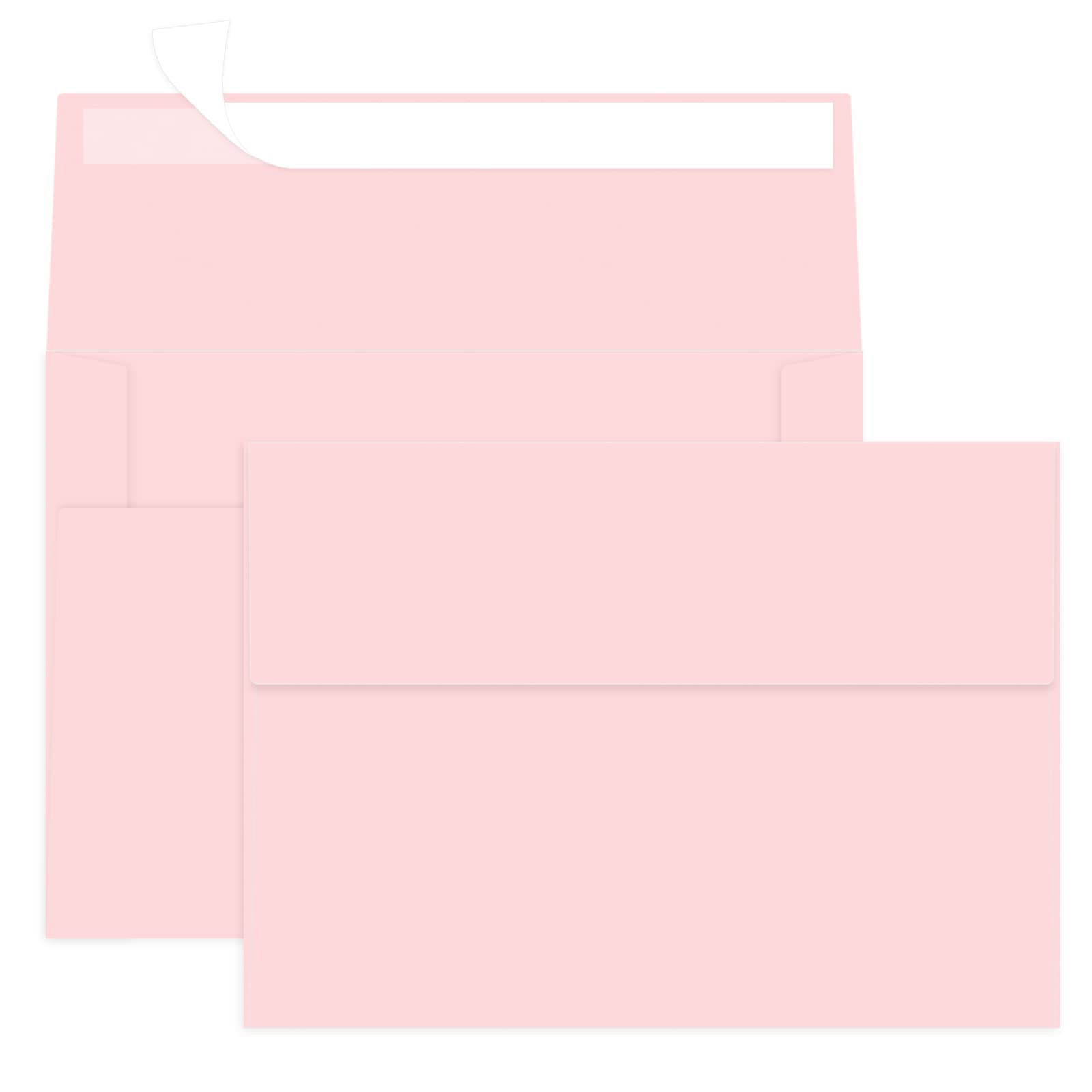 Rinrda 4X6 Envelopes Pink For Invitation,Pink A6 Envelope 4.75 X 6.5 Inch, 4X6 Envelopes For A6 Cards,Self Seal Envelopes For We