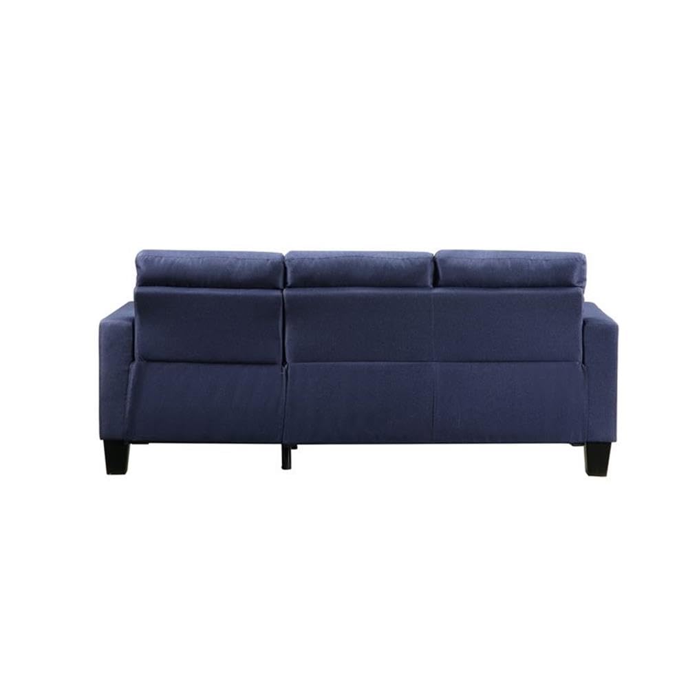 Acme Earsom Tufted Upholstered Sectional Sofa in Blue Linen