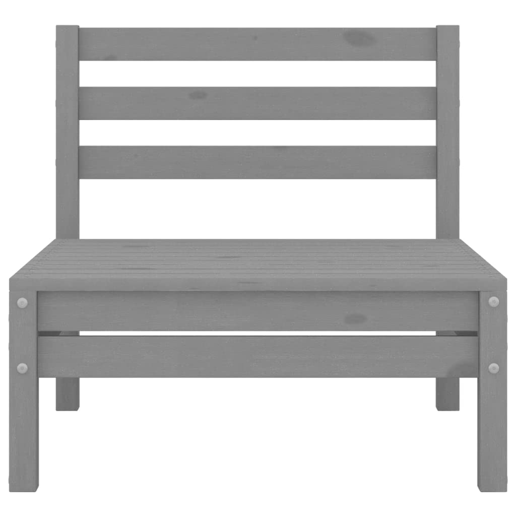 vidaXL Solid Wood Pine Patio 2-Seater Sofa Garden Outdoor Lawn Yard Terrace Balcony Wooden Seat Seating Sectional Middle Sofa Furniture Black