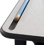 Safco AlphaBetter Student Standing Desk with Storage Book Box, Adjustable Height with Shelf and Swinging Pendulum Foot Rest, 28" W x 20" D, Black