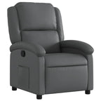 vidaXL Reclining Chair, Chair with Armrest Backrest, TV Relax Rest Chair, Seat for Living Room Home, Synthetic Leather Cream, sin opciones de masaje, 371776