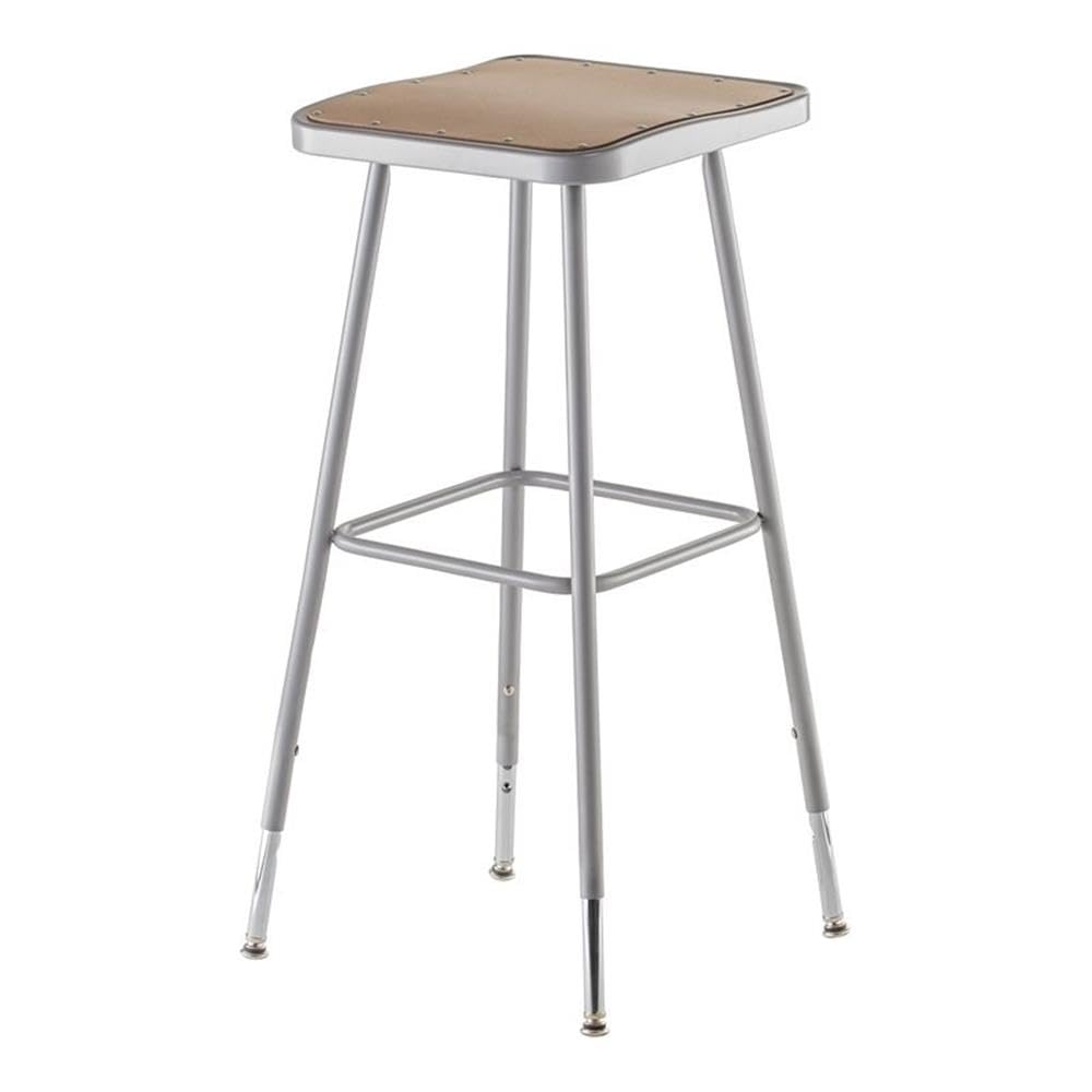 National Public Seating 31-39&quot; Adj. Stool With Hardboard Seat