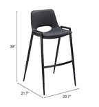 Zuo Desi Barstool Black