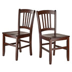 Ergode Madison Chair Set: Elegant Rainbow Arches, Walnut Finish, Solid Wood