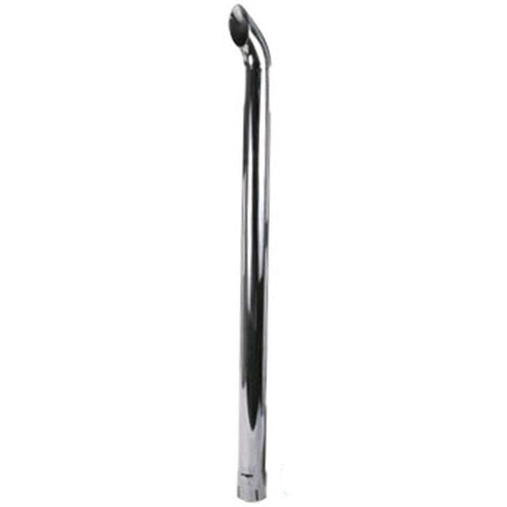 Raparts Chrome Curved Exhaust Stack Pipe Slotted 48' 2 1/2' Id Fits Universal Models