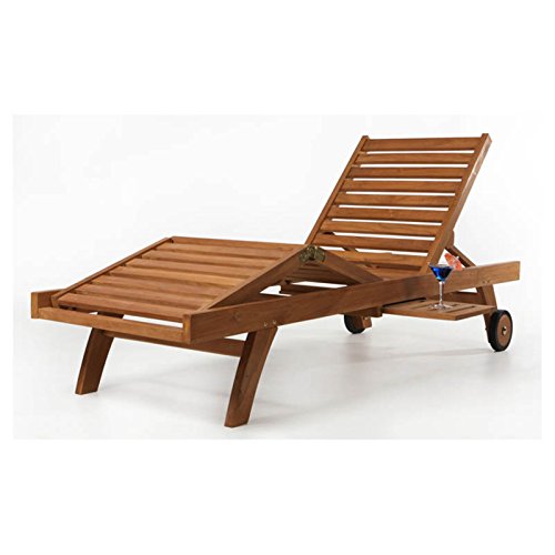 All Things Cedar TL78 Teak Chaise Lounge Chair