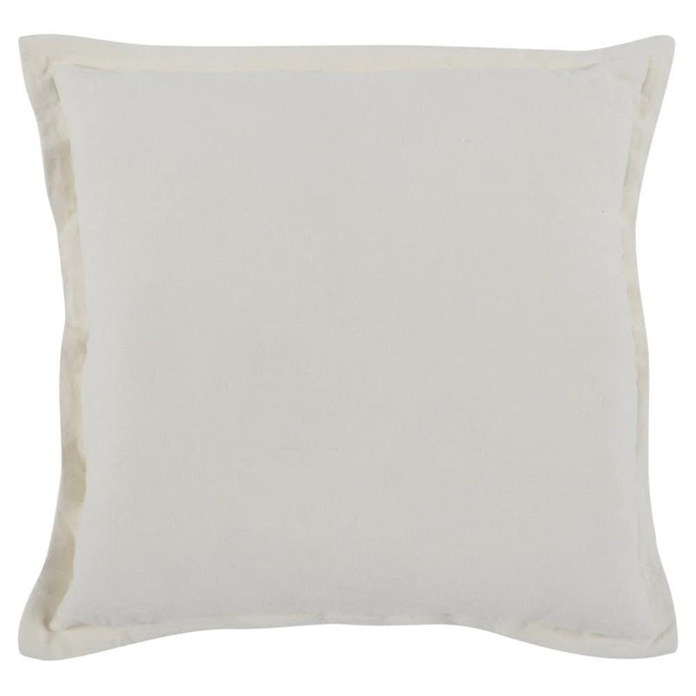 Kosas Home Amy 22X22 Square Belgian Flax Linen Fabric Throw Pillow In Ivory