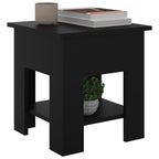 vidaXL Coffee Table Black 15.7"x15.7"x16.5" Engineered Wood
