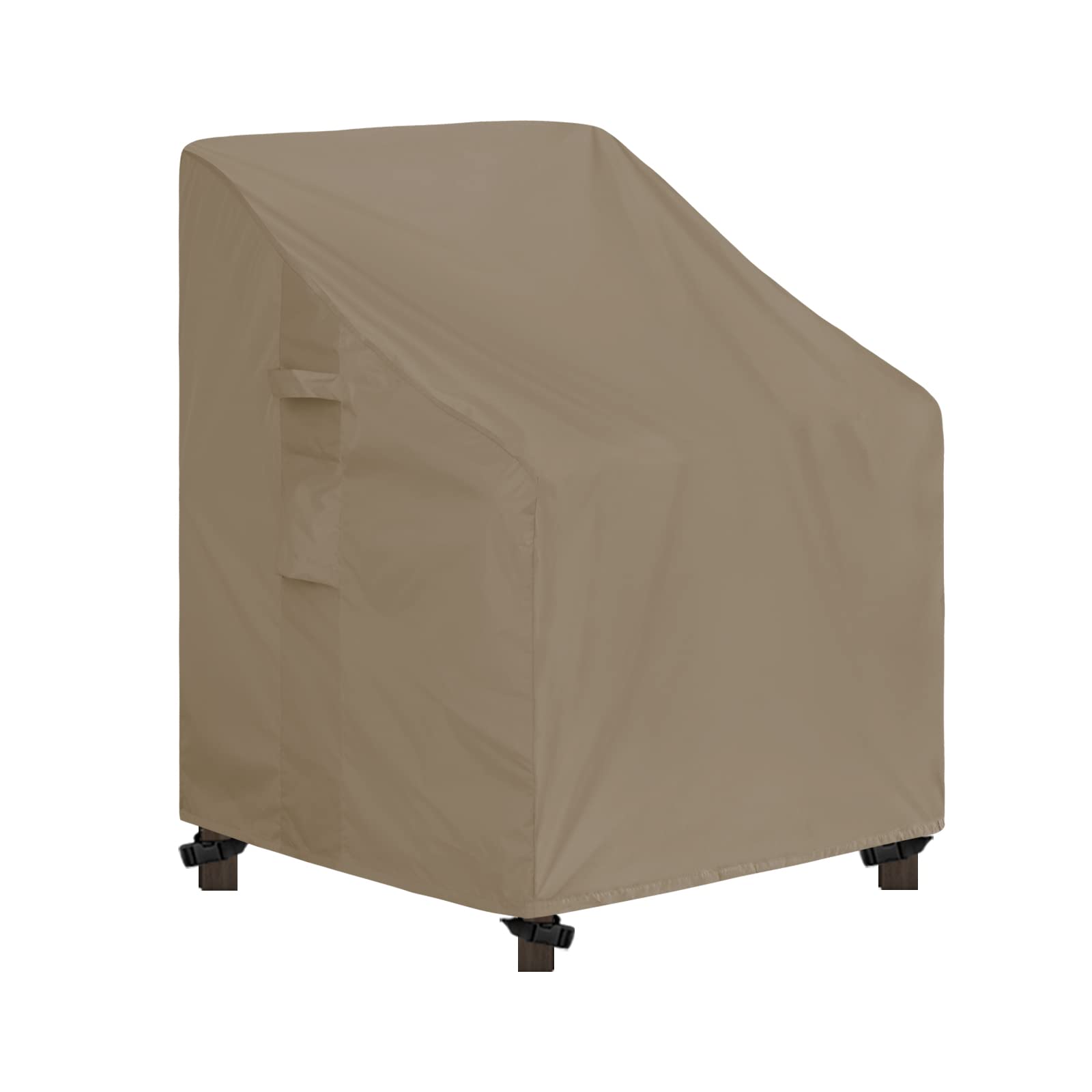 Easy-Going Outdoor High Back Chair Cover Uv Resistant Patio Chair Cover Waterproof Lawn Patio Furniture Cover With Tape Sealed Seam (1 Pack-28Wx35Dx35H Inch, Camel)