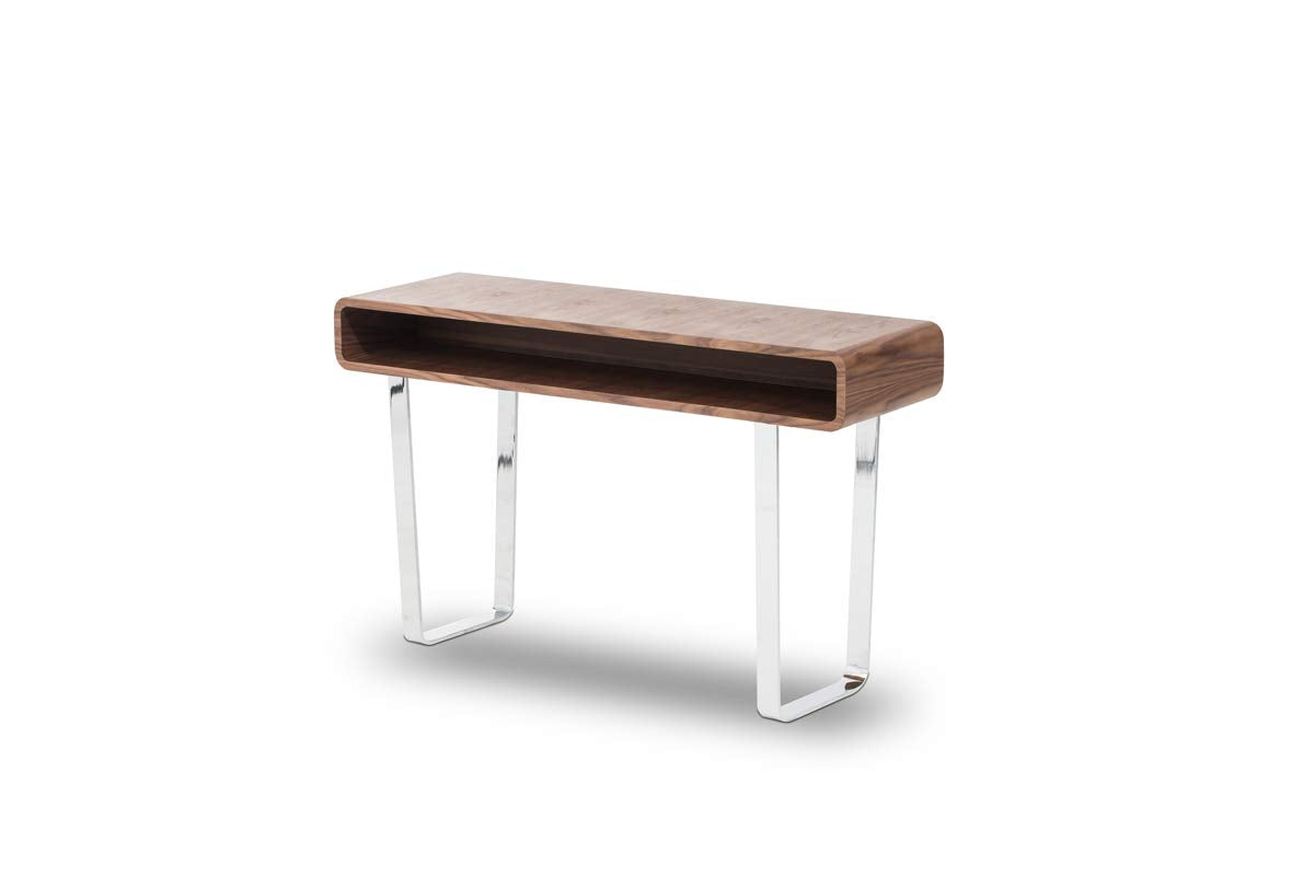 HomeRoots Modern Walnut Console Table