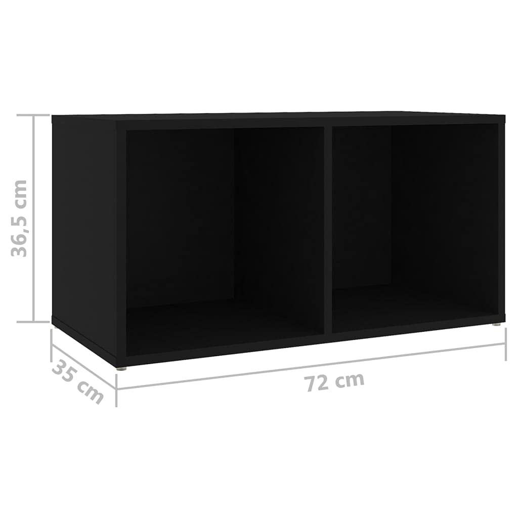 vidaXL TV Cabinet Set 5 Piece Home Indoor Bedroom Living Room Entertainment Center HiFi Cabinet TV Stand Unit Furniture Black Engineered Wood