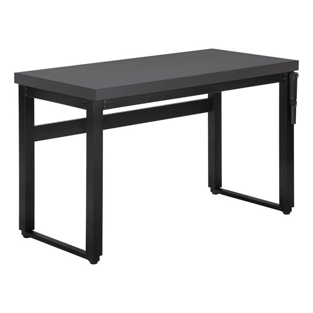 Monarch Specialties 7680 Computer Desk, Home Office, Standing, Adjustable, 48&quot; L, Work, Laptop, Metal, Laminate, Contemporary, Desk-48 Adj.Height, 47.25&quot; L x 23.75&quot; W x 29.5&quot; H, Modern Grey/Black