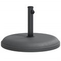 vidaXL Parasol Base - 55.1 lb Round Umbrella Stand - Fits Ø1.3/1.4"/1.5" Poles - Durable Concrete/Plastic - Iron Tube - for Garden/Patio/Deck - Dark Gray