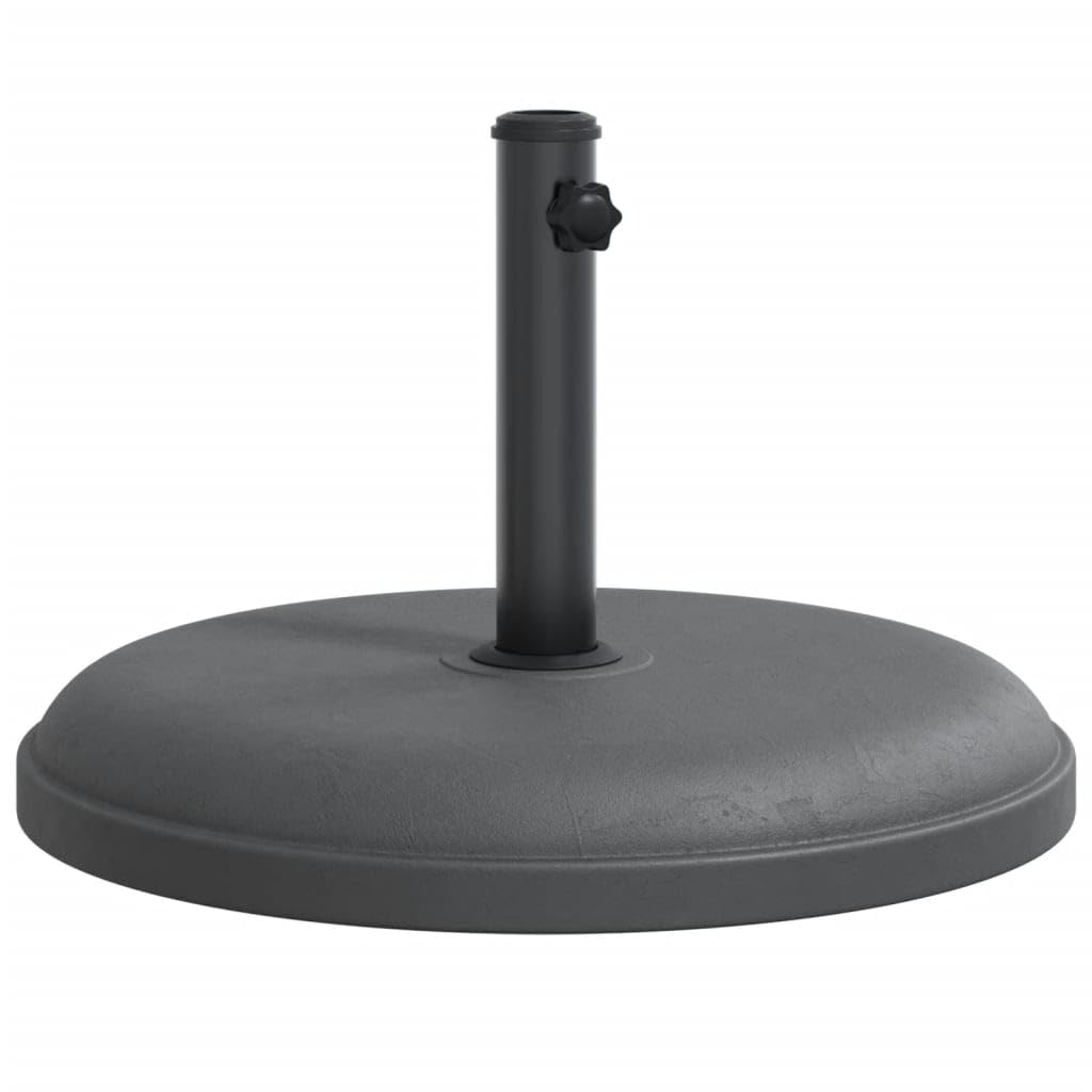 vidaXL Parasol Base - 55.1 lb Round Umbrella Stand - Fits Ø1.3/1.4"/1.5" Poles - Durable Concrete/Plastic - Iron Tube - for Garden/Patio/Deck - Dark Gray