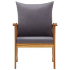 vidaXL Set of 2 Patio Chairs - Solid Acacia Wood Construction - with Comfortable Cushions - Unique Wood Grains - Perfect for Garden, Patio, Terrace