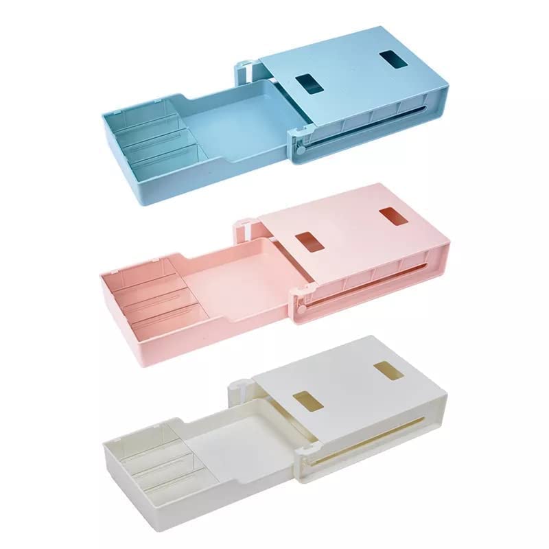 Luxiv SelfAdhesive Tray Storage Box | Expandable Drawer Tray | for Home, Office, School, Small Sticky Storage Drawer Box (1Pcs)