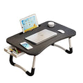 Lap Desk With Storage Drawer, Cup And Phone Holder, Laptop Bed Tray Table, 23.6' Foldable Laptop Desk, Laptop Stand For Working