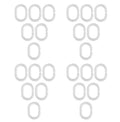 Smart Shophar Plastic C Type Curtain Ring 1.25 Inches White Pack of 24 / Bulk Pack of Curtain Rings/Durable Construction/Pack of