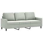 vidaXL Two-Piece Sofa Set in Light Gray Velvet - Comfortably Padded for Relaxation with Sturdy Frame Design