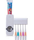 Gions Automatic Toothpaste Dispenser and Tooth Brush Holder Set