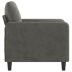 vidaXL Velvet Sofa Chair in Dark Gray - Comfortable Modern Seating Solution with Sturdy Frame & Soft Upholstery