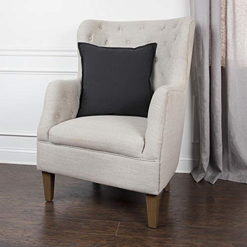 Rizzy Home | T3427C | Poly Fill Decorative Pillow | 20"x20" Light Blue/Black/Black Solid