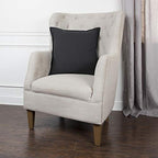 Rizzy Home | T3427C | Poly Fill Decorative Pillow | 20"x20" Light Blue/Black/Black Solid