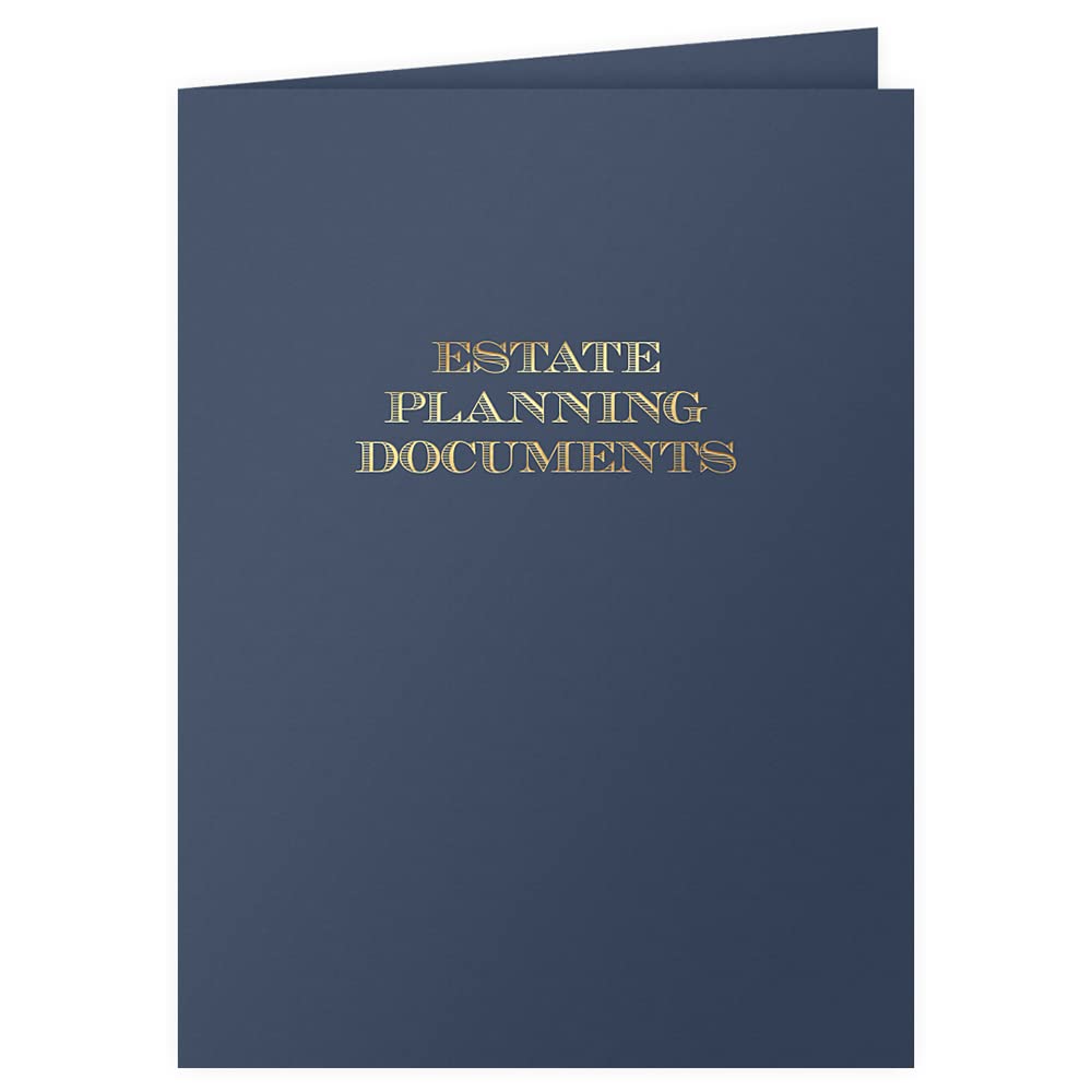 The Gallery Collection, 25 Count, Blue, Estate Planning Documents Pocket Folders, Gold Foil Stamped, For Legal Professionals (9